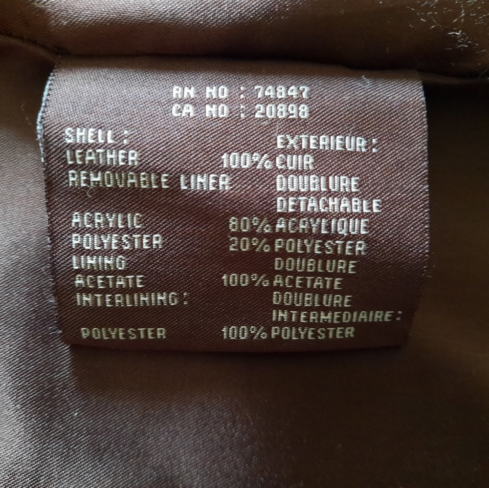 Marc New York brown soft leather removable lined insulated jacket size XL. - Picture 15 of 16